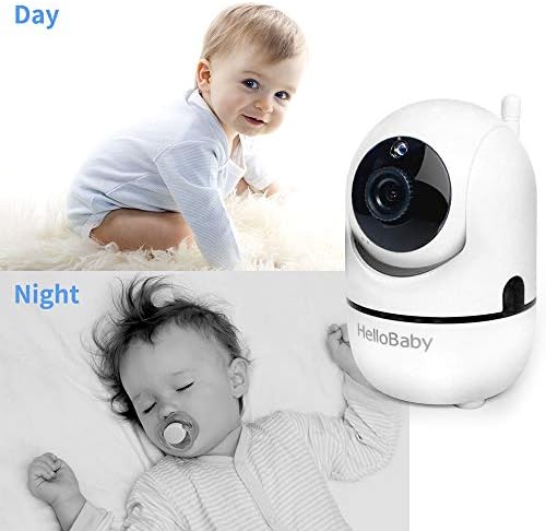 Baby Monitor with Remote Pan-Tilt-Zoom Camera 3.2'' LCD Screen Infrared Night Vision, Temperature Display, Lullaby, Two Way Audio, with VOX Mode (3.2 Inch)