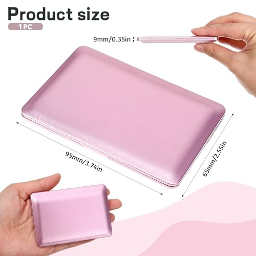 Psyqtsuary Mini Laptop Mirror, 1 Pcs Pocket Size Laptop Shaped Mini Makeup Mirror Portable Small Compact Folding Computer Mirror for Dollhouse Pet Travel Home Makeup Decorations (Rose Gold)