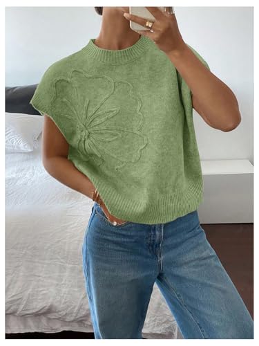 Image of SOLY HUX Women's Short Sleeve Business Casual Sweater