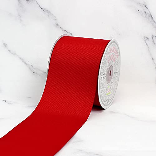 Creative Ideas, 3" Inch Solid Grosgrain Ribbon, 25 Yards, Red, 25 Yd #TOP6