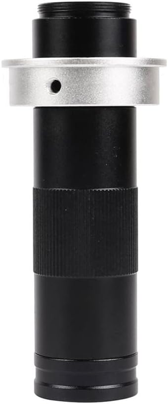 Microscope Accessories Kit Magnification Adjustable Zoom C-Mount Lens 180x 150x 130x 25mm for HDMI VGA USB Video Microscope Camera Monocular Microscope Slides (130x 40mm)