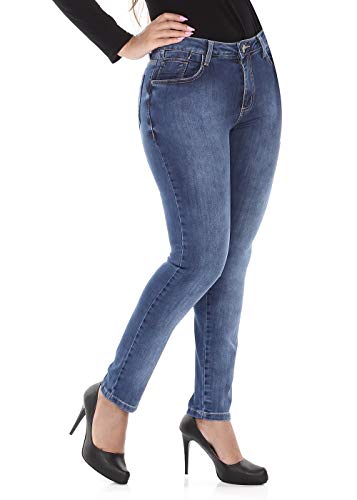 Jeans Boyfriend, Sawary Jeans, Feminino, Indigo, 42