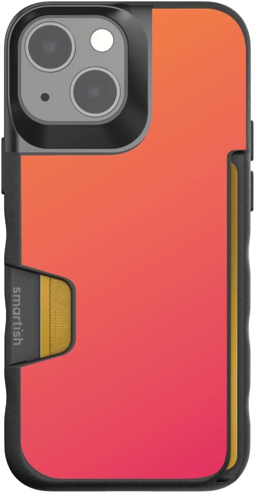 Smartish - You're On Fire - iPhone 13 mini Wallet Case - Wallet Slayer Vol. 1 [Slim + Protective] Credit Card Holder - Drop Tested Hidden Card Slot Cover Compatible with Apple iPhone 13 mini