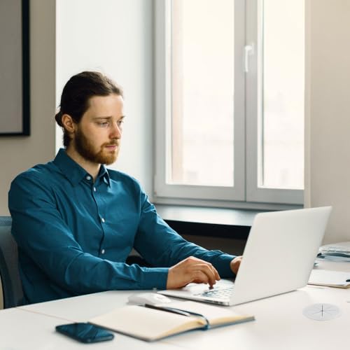 Mecmbj Kabeldurchführung Schreibtisch, 6 Stück, 60mm Kabeldurchführung Weiß mit Lochsäge, Runde Kunststoff Tisch Kabeldurchlass, für Schreibtische, Büro Arbeitsplatten