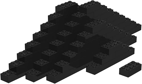 Miniatura 3 de Minizfigs 2 x 4 púrpura tranparent 100 piezas de ladrillos clásicos de construcción de ladrillos imprescindibles para el aula de niños, bloques