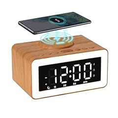 Keweiwo Bluetooth Alarm Clocks with Wireless Charging, 0 100 % Dimmer LED Night Light, 2 Alarm item