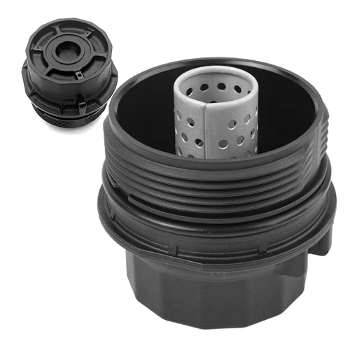 1.8L Engine Oil Filter Housing Cover Cap Assembly Compatible with Toyota Corolla 2009-2016, Matrix 2009-2014, Prius 2010-2019, Plug-In 12-15, Prime 17-19, V 12-18 #15620-37010