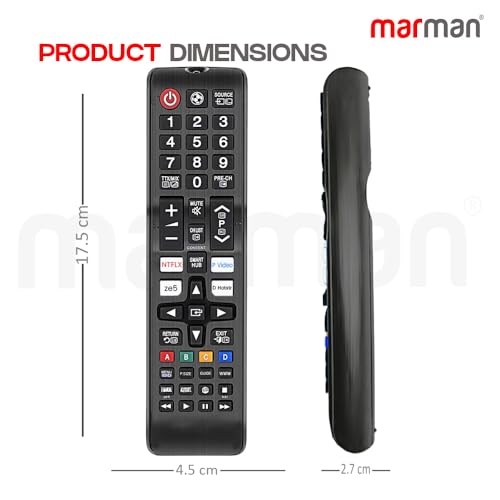 Image of marman Compatible with Samsung Tv Remote Control Suitable for UHD Full HD 4K QLED 6, 7 and 8 Series Tv Models Non Voice Command with Hotkeys - Match Key by Key with Original Remote