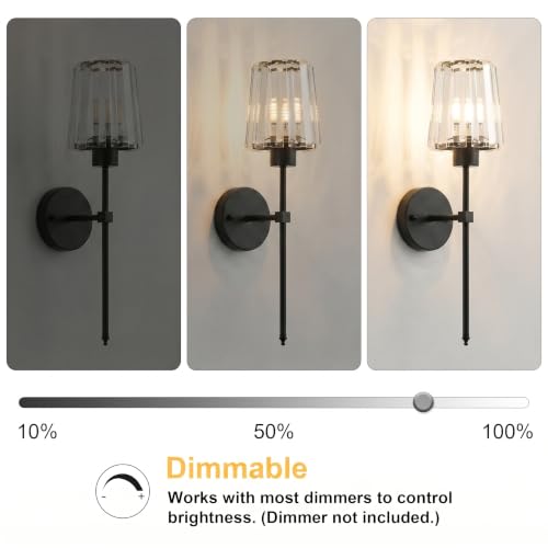 Image of KARTOOSH Hardwired Crystal Wall Sconces Set of 2