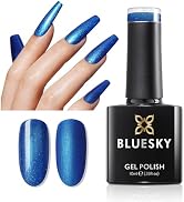 BLUESKY Blue Glitter Gel Nail Polish 10ml Blue Gel Nail Polish Christmas Gift for Women Girls DIY...