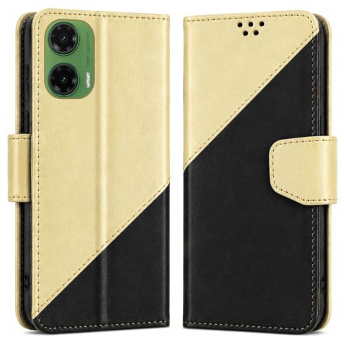 Image of SBMS Flip Cover for Motorola Moto G35 5G Back Cover Case with Magnatic Closure | Inbuilt Stand | Card & Money Pocket (MultiBlack)