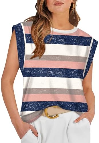 WIHOLL Cap Sleeve Tops for Women Summer Top Basic Tee Shirts Business Casual Tank Loose Fit 2026 Fashion