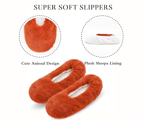 Image of Keyela Women's Ballerina Slippers,Non-Slip Bedroom Slippers Socks | Soft fuzzy slipper socks for ladies Indoor home slippers Cozy sock slippers Ballet Slippers
