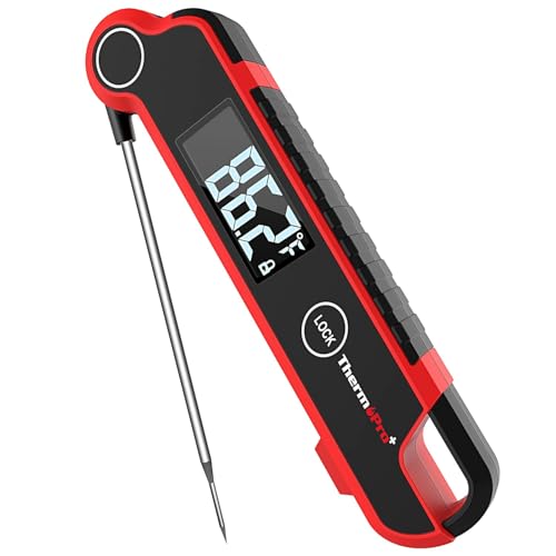Image of LABART ThermoPro TP620 Instant Read Meat Thermometer Digital, Cooking Thermometer with Large Auto-Rotating LCD Display, Waterproof Food Thermometer Digital for Kitchen, BBQ, or Grill