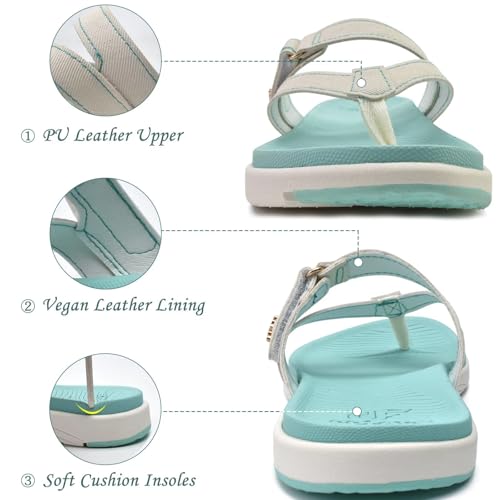 Image of COFACE Womens Orthopedic Flip Flops Arch Support Yoga Walking Thong Sandals