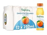 Tropicana - Orange Fruit Juice with No Bits - Long Life Pure Orange Juice, No Added Sugar, No Added Artificial Flavours, with Vitamin C - Breakfast Drink - 250ml (Pack of 12)