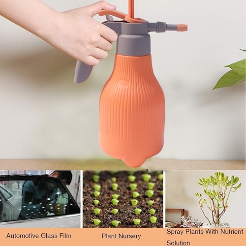 Image of HomeCloud 2000ml Garden Water Sprayer Manual Pump | Versatile Tool for Gardening Plants, Flowers & Lawn Care with Shower & Spray Options for Herbicides, Pesticides & Fertilizers | Pack of 1 (Orange)