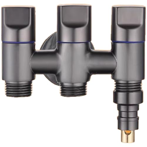 Gettimore Válvula desviadora de agua de 3 vías de acero inoxidable con grifo de triple salida