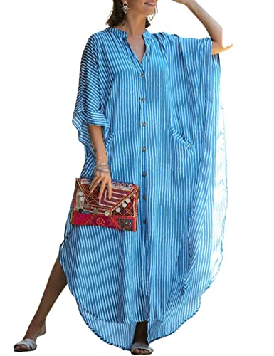 Bsubseach Kaftan Dresses for Women Swimsuit Cover Up Plus Size Caftan Loungewear Beach Coverup
