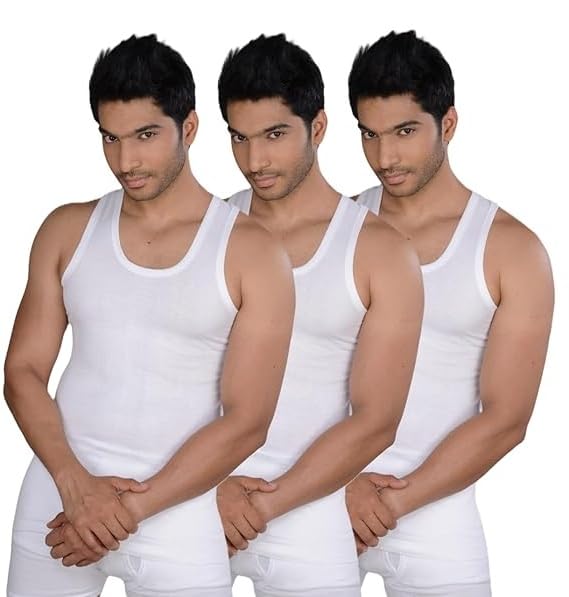 Viking® Men's Cotton Rib Vests - Combo of 3# Rib-Sixty # Premium Rib Quality Vest #-picture-26
