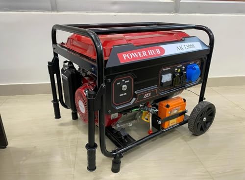Image of POWER HUB AK13000-10000 Watts OR 10KW Powered Self Start With Heavy Duty Engine|Home & Commercial Use|Single Phase|Petrol Generator|Life Time Spare Support & Service|1 Year Full Warranty