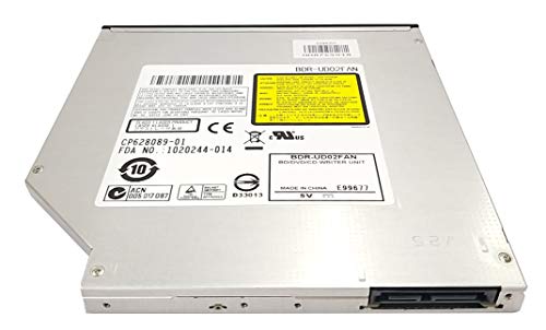HAZYYO Laptop Internal BDR-UD02 9.5mm SATA 6X 3D Blu-ray Burner BD-RE Dual Layer BD-RE DL 4X BDXL DL Dual Layer Bluray Recorder Super Slim Internal Optical Drive Supports 100GB 128GB - Thumbnail 3