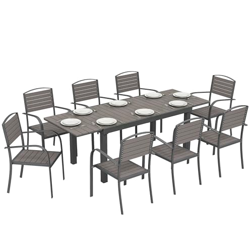 Outsunny Conjunto de Mesa y Sillas Jardín
