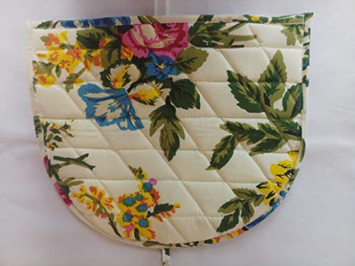 Image of Mandala Tea Cozy White Hand Block Cotton Tea Kettle Warmer Pot Cover for Hot Coffee - Handmade Kitchen Decor (Pattern 1)