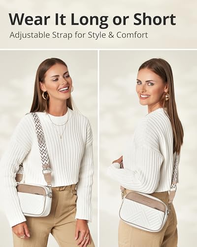 Image of Vantamo Premium Quilted Crossbody Bags for Women with Anti-Pickpocket Clip, Vegan Leather Handbags, Travel Purses for Women