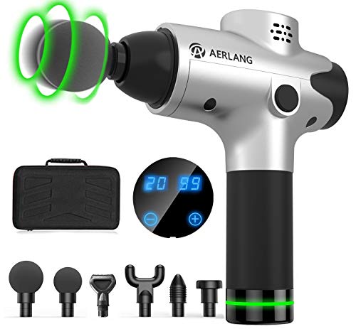 AERLANG Massage Gun for Athletes, Portable Quiet Muscle Massager Professional Deep Tissue Massage Gu - //coolthings.us