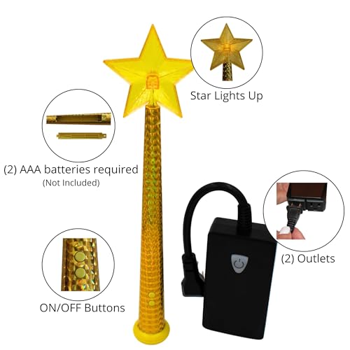 Magical Wand Wireless Remote for Christmas in July, Fairy Gardens, Lights, String Lights. Transmitter Wand activates The Remote Base Wall Adapter. Simply Plug and Press. by Magical Wand - Used condition - Image 2