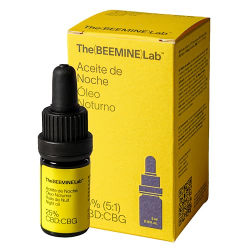 The Beemine Lab - Aceite de Noche 25% CBD:CBG (5:1) - Isolated - Activos Naturales con Melatonina, Pasiflora, Melisa y Terpenos - Mejora Tu Rutina de Noche - 100% Vegetal y Orgánico - 5 ml