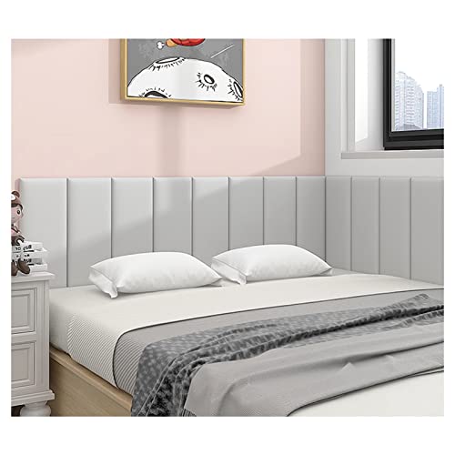 Tête de lit autocollante design panneau gris 200x50 cm
