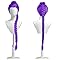 AUYAO Demon-Hunters Rumi Cosplay Wig Purple Hair Extensions Kpop Braid Ponytail Wig Anime Costume Cosplay Wig Zoey Mira Heat Resistant Synthetic Wigs for Women and Girls Cosplay Halloween Stage Party