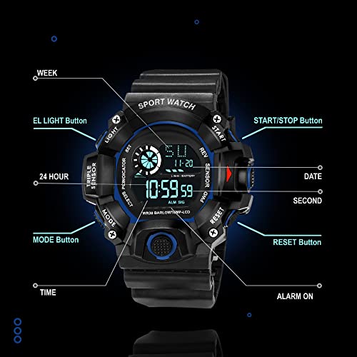 Image of ASGARD Multi Functional Sports Digital Multicolor Dial Men's Watch