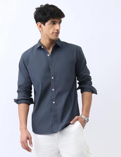 Image of Urbano Fashion Men's Cotton Full Sleeve Regular Fit Casual Solid Shirt