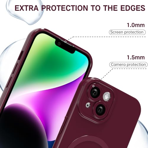 Coque silicone pour iPhone 14 Plus compatible Magsafe protection camera - 5