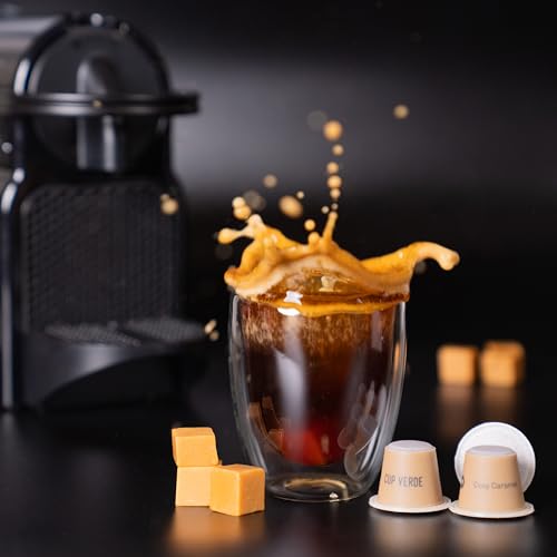 CUP VERDE - Flavour Mix Trio 80 Kaffeekapseln kompatibel mit Nespresso* in den Sorten Cosy Caramel - Holy Hazelnut und Silly Vanilly (80, Karamell, Haselnuss, Vanille)