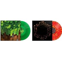 Minecraft Alpha and Beta Record Collection - Transparent Green and Red Orange/Yellow Splatter