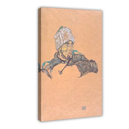 Toile Egon Schiele prisonniers russes de 61x91cm pour décoration murale