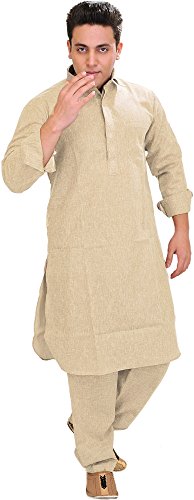 Image of Exotic India Men's Cotton Kurta Pyjama
