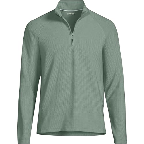 Lands' End Men's Long Sleeve Waffle Quarter Zip3