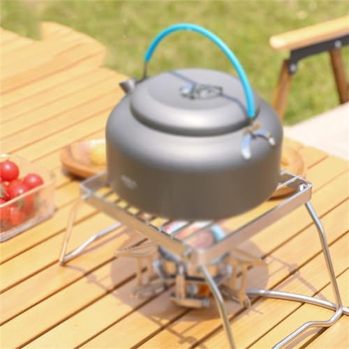 Marco de estufa de acero inoxidable plegable para camping y ollas 4