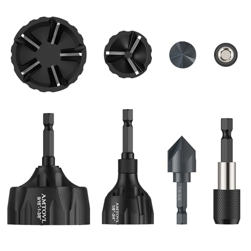 Fraise à chanfreiner extérieure AMTOVL 5 lames M2 anti-vibration pour métal