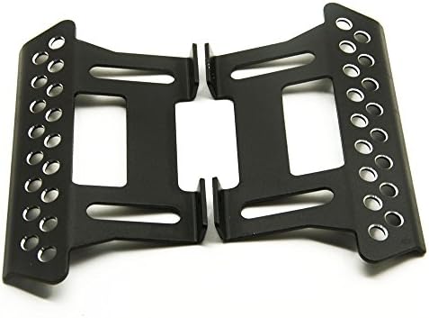 MOHERO Alloy Side Pedal Plates #E for 1:10 Axial SCX10 RC Crawler Car Pack of 2 (Black)