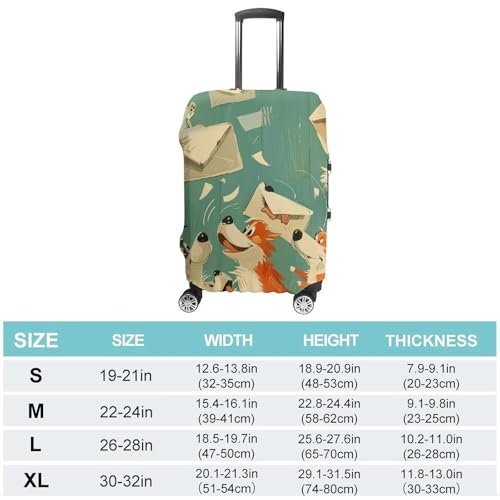 Travel Luggage Cover Elastic Suitcase Cover Animals Receiving Letters Luggage Cover Anti-Scratch Suitcase Protector Washable Dustproof Baggage Cover Fits 18-32 Inch Luggages M2