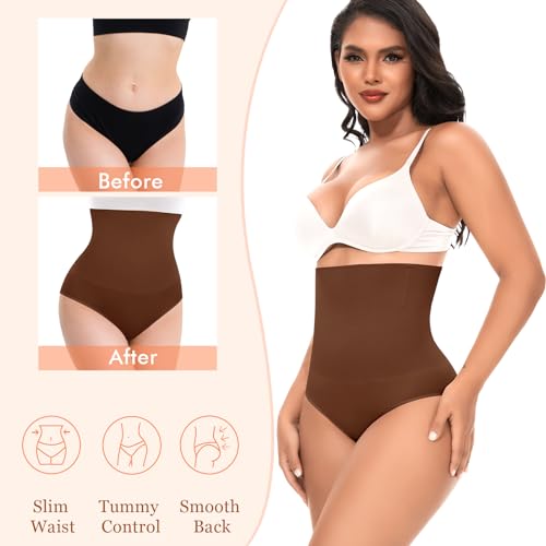Image of Werena Tummy Control Shapewear for Women High Waisted Body Shaper Panties Slimming Girdle Shaping Briefs