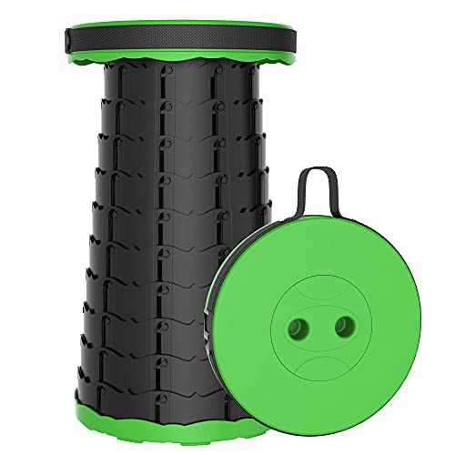 SJFJJKD Taburete Plegable retráctil portátil para Acampar, Senderismo y Pesca, Ligero y Compacto, soporta hasta 330 Libras, Paquete de 3 (Verde) Friendship Years