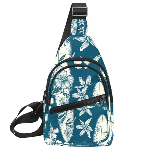 Mochila cruzada azul de senderismo y riñonera cruzada con correa ajustable unisex