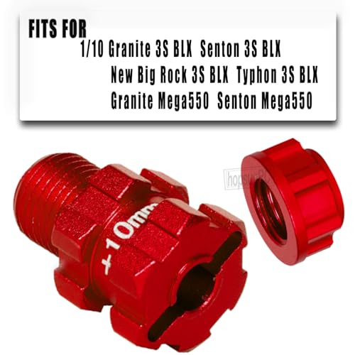 Moyeu hexagonal 14mm vers 17mm rouge pour Typhon et Big Rock 3S BLX
